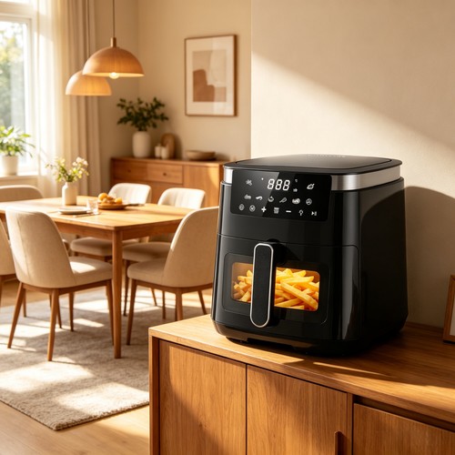 Manual air fryer large - 5.5l,